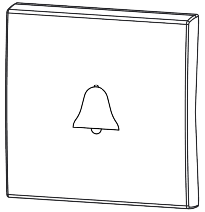 Symbolvippe klokke m/fjær hvit - Image 2