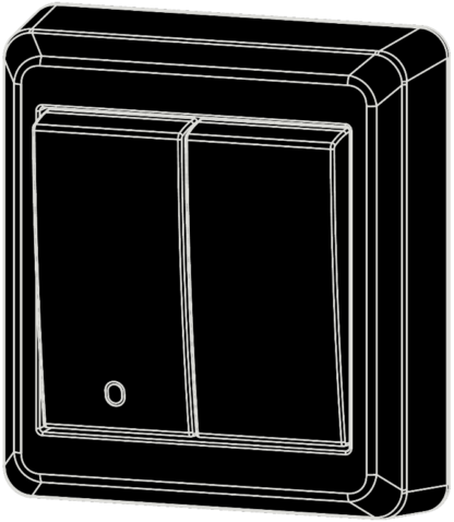 Bryter PV 2+1 SK sort - Image 2