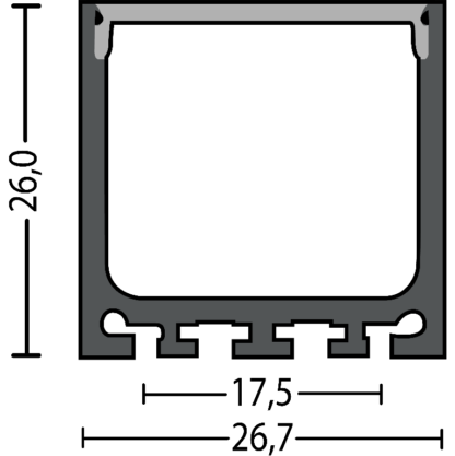 Alu-profil AP9 Hvit