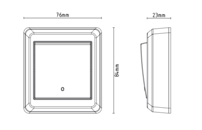 Bryter PV 2P SK sort - Image 3