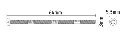 Skrue veggboks 3mmX60mm fin - Image 2