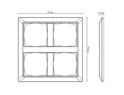 Ramme 2X2H hvit - Image 3
