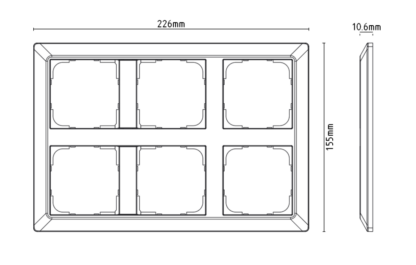Ramme 2X3H hvit - Image 3