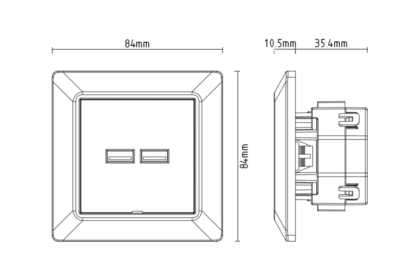 Usb-lader IF 3,1A SK sort - Image 3