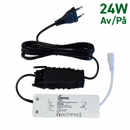 24W Driver LED panel Av/På